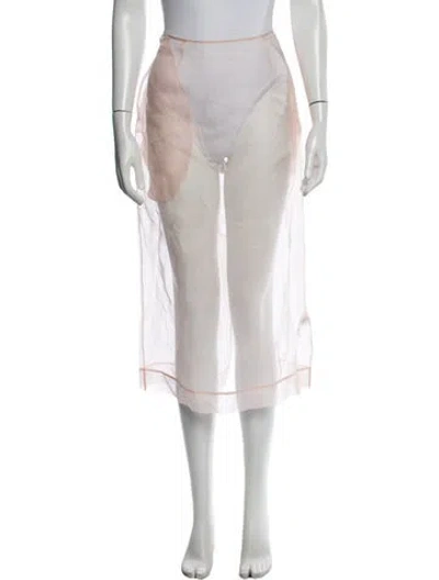 Pre-owned Simone Rocha Silk Midi Length Skirt In Pink