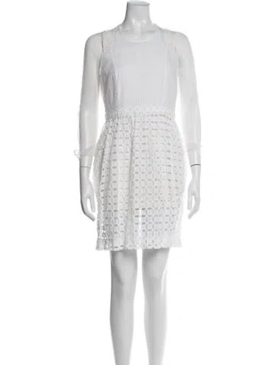 Pre-owned Simone Rocha Silk Mini Dress In White