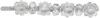 Simone Rocha Silver & Blue Flower Hair Clip In Duck Egg