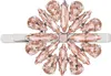 Simone Rocha Silver & Pink Crystal Blossom Hair Clip In Rose