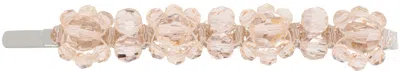Simone Rocha Silver & Pink Flower Hair Clip In Nude