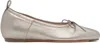 Simone Rocha Classic Pleated Leather Ballet Flats In Silver