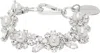 Simone Rocha Silver Pearl & Crystal Daisy Floret Bracelet In Pearl/crystal