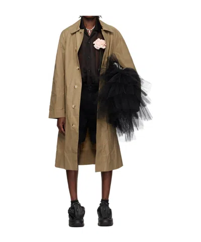 Simone Rocha Single-breasted Long-sleeve Trench Coat