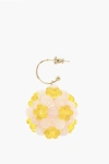 Simone Rocha Single Drop Earring Made Of Two-tone Beads With A Floral Des