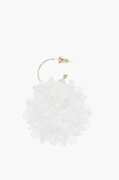 Simone Rocha Single Earring With Clear Floral Design Pendant