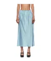 Simone Rocha Single Hip Detail Easy Skirt In Blue