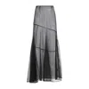 Simone Rocha Sheer Tulle Maxi Skirt In Black