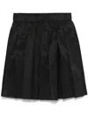 Simone Rocha Black Mini Pleated Elasticated Waist Kilt Skirt In Black