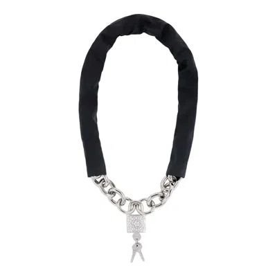 Simone Rocha Sleeve Chain Padlock Belt In Black