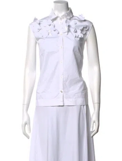 Pre-owned Simone Rocha Sleeveless Button-up Top In Neutrals