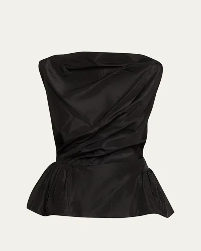 SIMONE ROCHA SLEEVELESS DRAPED PEPLUM TOP