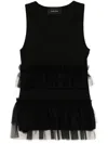 Simone Rocha Sleeveless Tank Top In Black