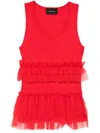 Simone Rocha Sleeveless Tank Top In Red