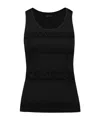 Simone Rocha Black Ruffle Frill Tank Top In Black