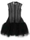 Simone Rocha Sleeveless Tutu Dress In Schwarz