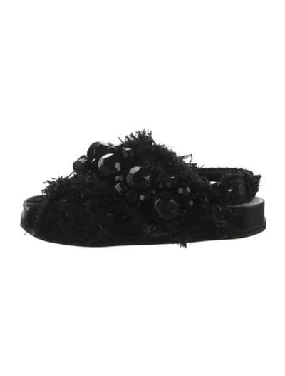 Pre-owned Simone Rocha Slides In Black