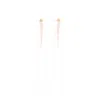 Simone Rocha Slim Bow Ribbon Drip Earrings - Crystal - Pink In Pink
