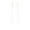 Simone Rocha Slim Bow Ribbon Drip Earrings In White