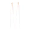 Simone Rocha Slim Bow Ribbon Drip Earrings In Pink