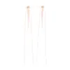 Simone Rocha Slim Bow Ribbon Drip Earrings In Pink