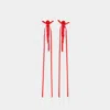Simone Rocha Red Bow Ribbon Drip Earrings In Red