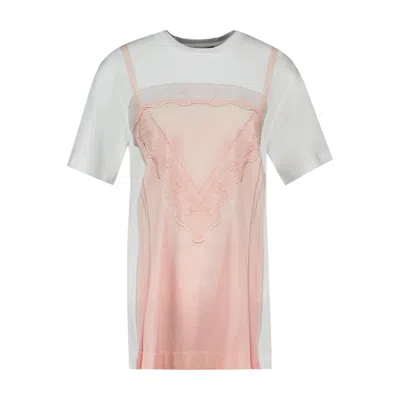 Simone Rocha Slip Dress Trompe L'oeil T-shirt -  - Cotton - White