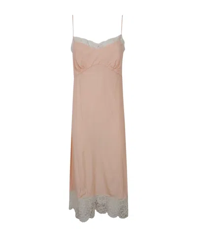 Simone Rocha Spaghetti Strap Midi Dress In White