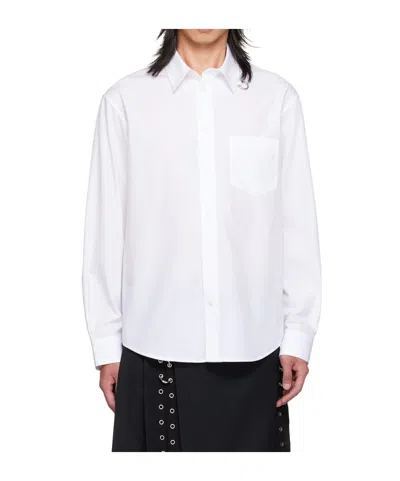 Simone Rocha Split Ring Classic Shirt In White