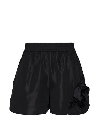 Simone Rocha Split-hem Shorts In Black