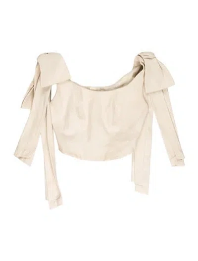 Pre-owned Simone Rocha Square Neckline Long Sleeve Top In Neutral