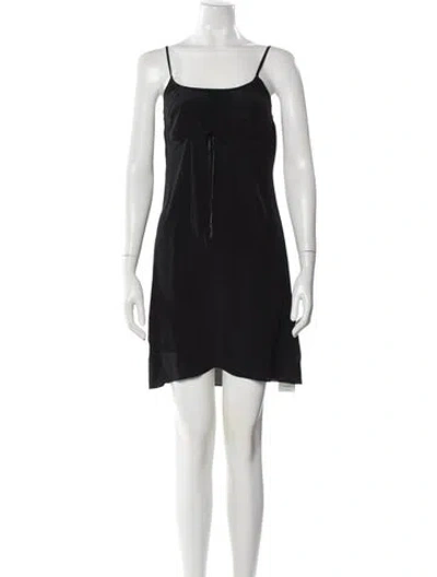 Pre-owned Simone Rocha Square Neckline Mini Dress In Black