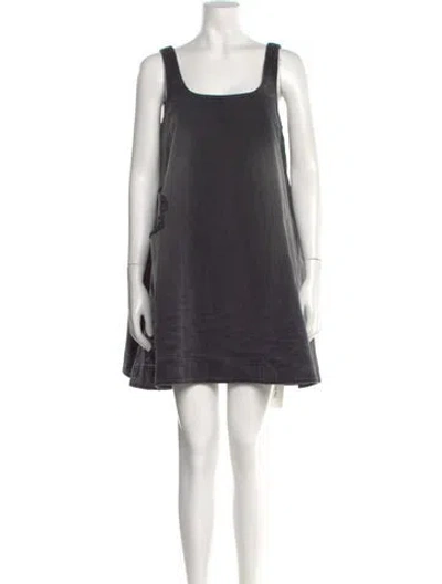 Pre-owned Simone Rocha Square Neckline Mini Dress In Grey