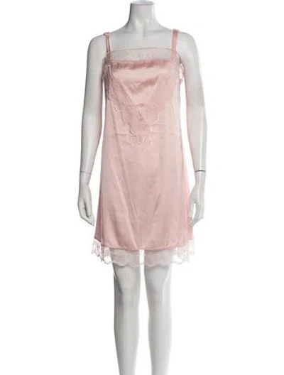 Pre-owned Simone Rocha Square Neckline Mini Dress In Pink