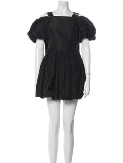 Pre-owned Simone Rocha Square Neckline Mini Dress W/ Tags In Gray