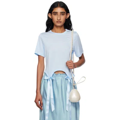 Simone Rocha Ssense Exclusive Blue Bow Tail Easy T-shirt