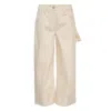 Simone Rocha Straight Leg Bow Loop Jeans In Neutral