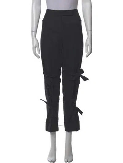 Pre-owned Simone Rocha Straight Leg Pants In Black