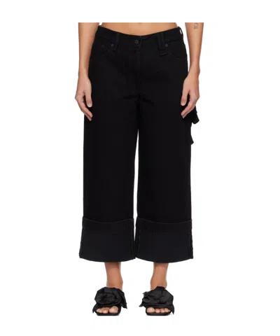 Simone Rocha Straight-leg Jeans In Black