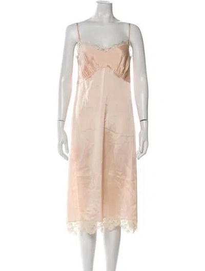 Pre-owned Simone Rocha Strapless Midi Length Dress In Pink
