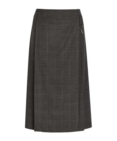 Simone Rocha Stretch-wool Midi Wrap Skirt In Black