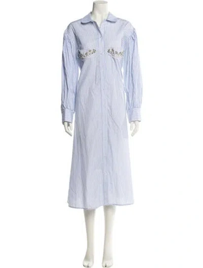 Pre-owned Simone Rocha Striped Long Dress In Multi