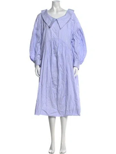 Pre-owned Simone Rocha Striped Long Dress In Multicolor
