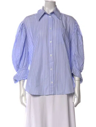 Pre-owned Simone Rocha Striped Long Sleeve Blouse In Multi