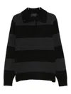Simone Rocha Mens Embellished Fuzzy Collar Rugby Jumper In Black