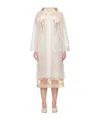 Simone Rocha Off-white Stuffed Carnation Car Coat In White