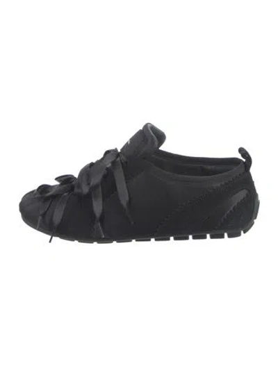 Pre-owned Simone Rocha Suede Sneakers In Black