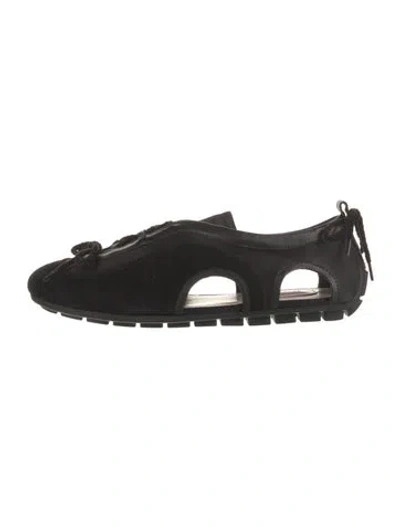 Pre-owned Simone Rocha Suede Sneakers In Black