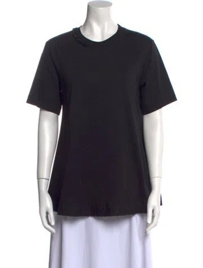 Pre-owned Simone Rocha Supima Cotton Crew Neck T-shirt In Black