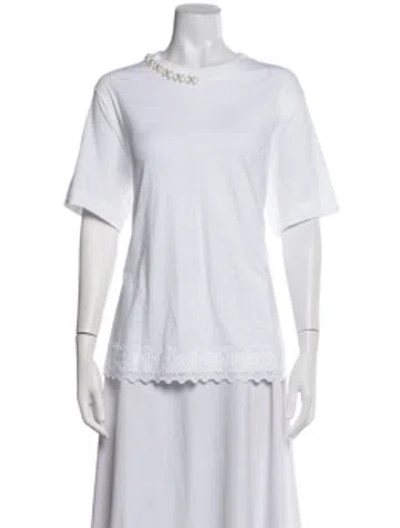 Pre-owned Simone Rocha Supima Cotton Crew Neck T-shirt In White